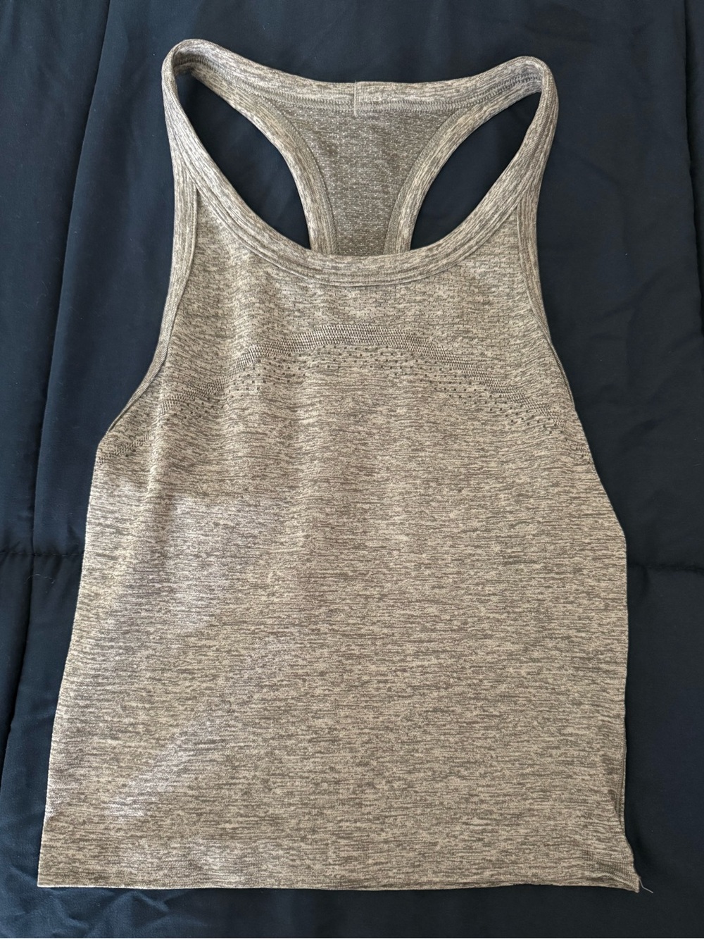 Lululemon Swiftly Tech Cropped Racerback Tank Top 2.0, Slate/White (Grey), 2